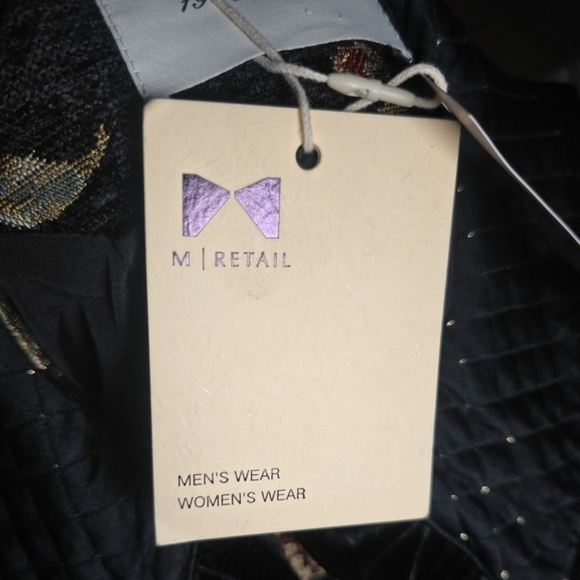 NWT Gorgeous Floral Tapestry Cropped Blazer With Peter Pan Collar Size M - Picture 3 of 8